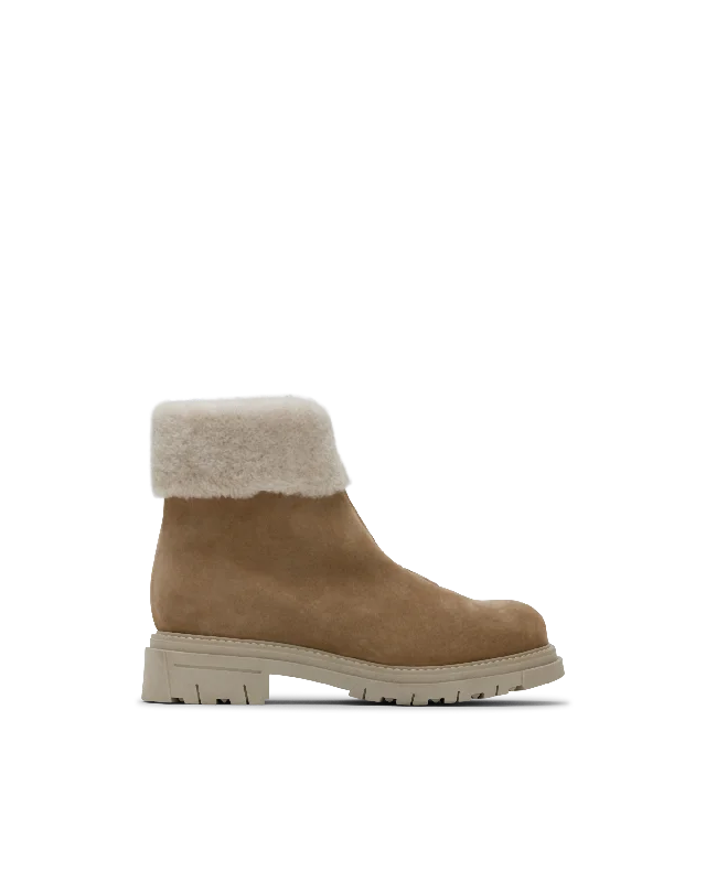 women’s shoes for working long hours -Dafna Shearling-Lined Suede Boots