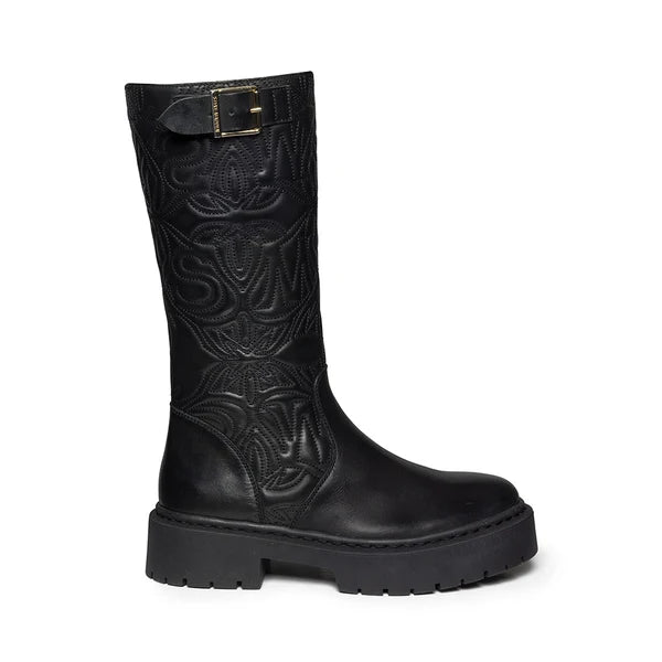 best women’s shoes for standing all day -Gelina Boots BLACK LEATHER