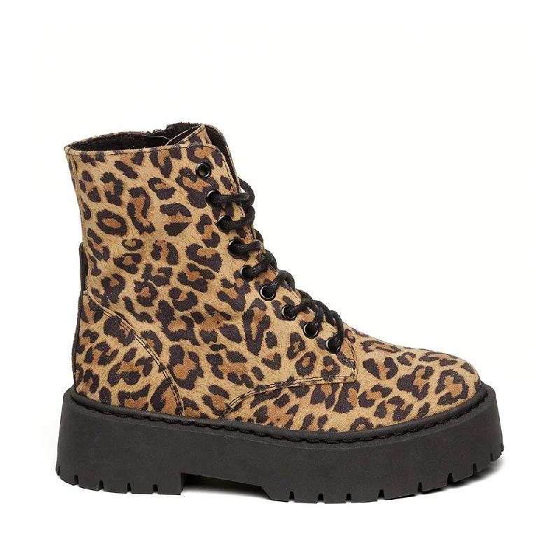 trendy high-heeled shoes for women’s parties -Skylar Boot LEOPARD