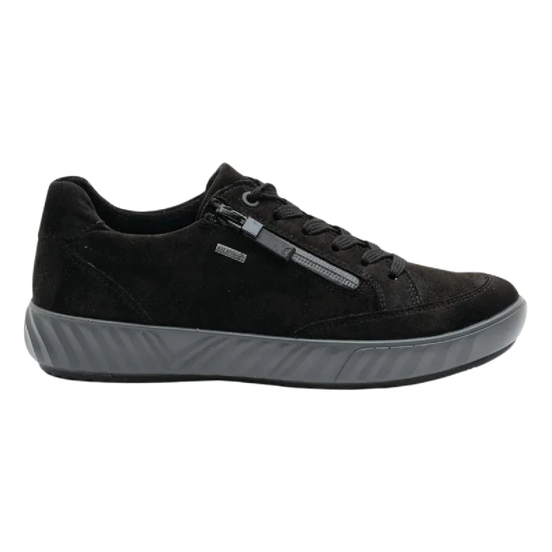 women’s slip-on sneakers for effortless style -Ara Women's Allesandra Gore-Tex Black Hydro-Microsuede