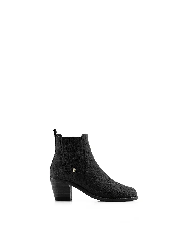 comfortable shoes for women with high arches -Rockingham Ankle Boot - Black