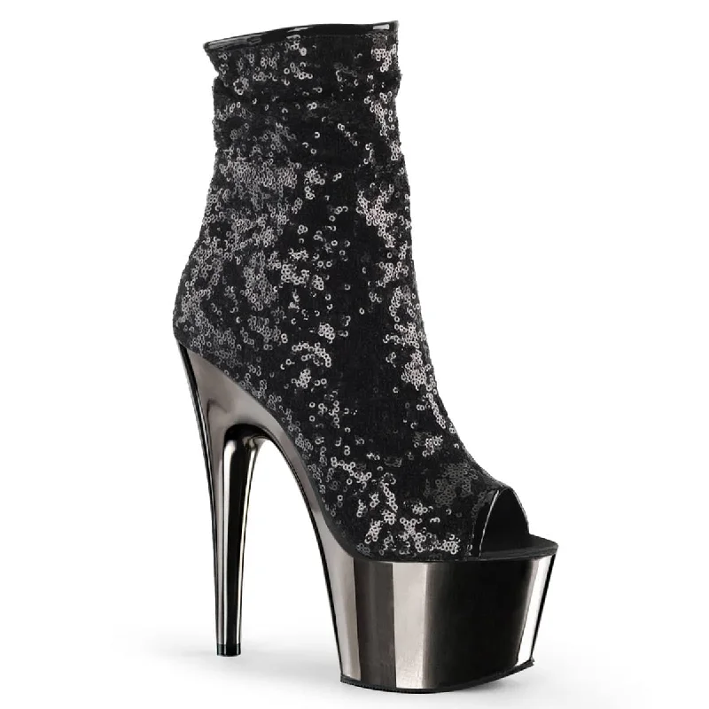 affordable women’s high heels for night outs -ADORE-1008SQ Sequin Ankle Boots