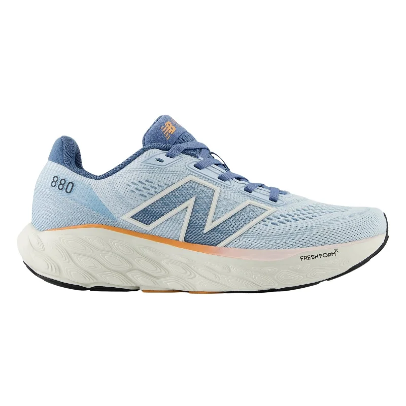 stylish women’s wedges for beach parties -New Balance Women's W880J14 Quarry Blue/Sea Salt/Heron Blue