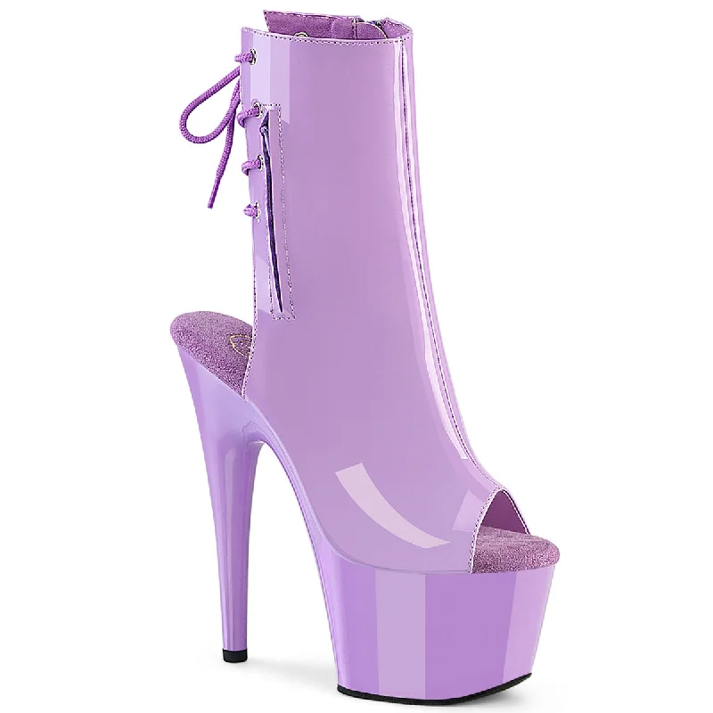 women’s ankle booties for fall fashion -ADORE-1018 Lavender Peep Toe Ankle Boot