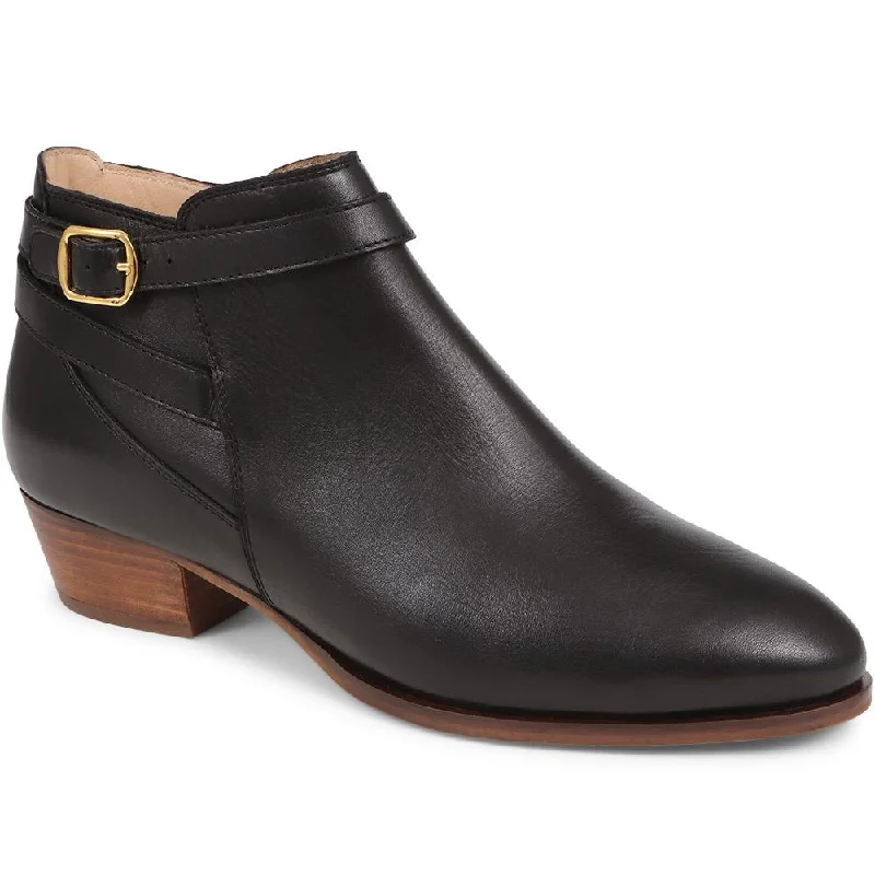 women’s chic heels for formal dinners -FAIRLOP Leather Heeled Ankle Boots - FAIRLOP / 324 289