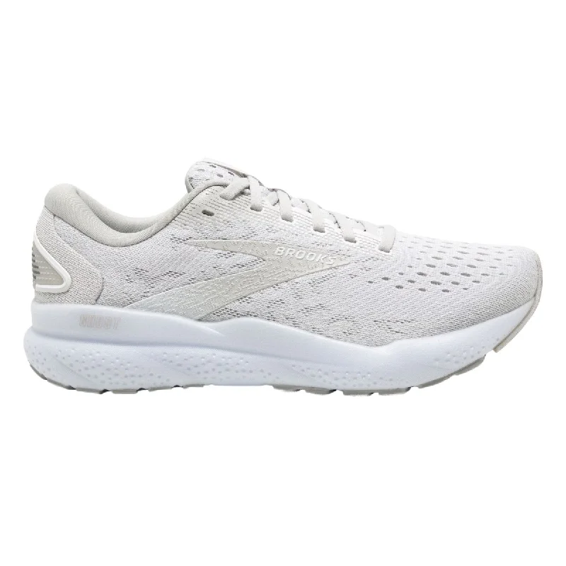 comfortable shoes for women with wide feet -Brooks Women's Ghost 16 White/Grey