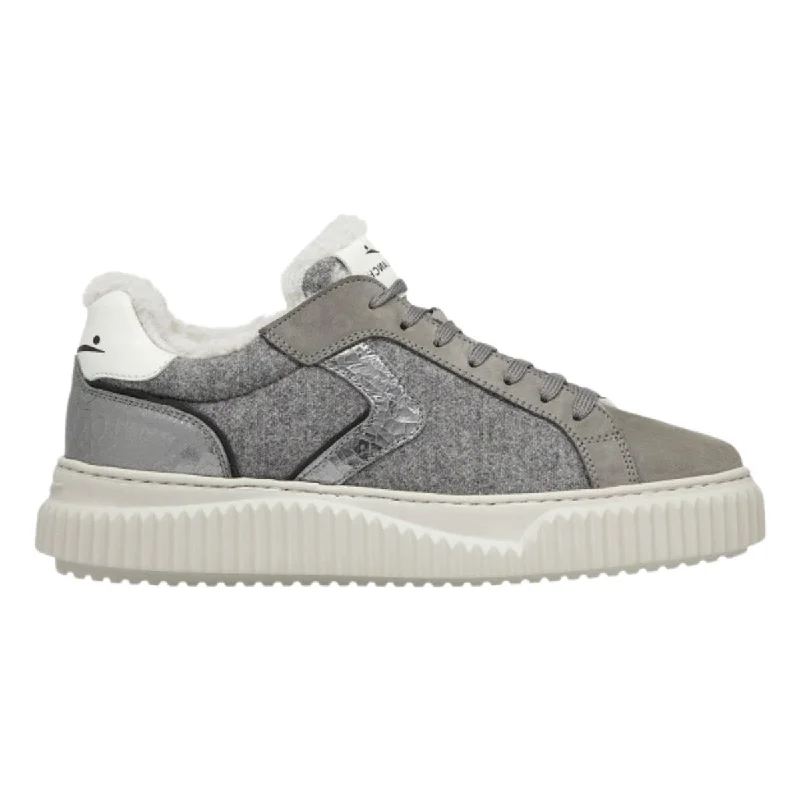 women’s open-toe shoes for summer -Voile Blanche Women's Lipari Fur Nubuck/Felt Charcoal Grey