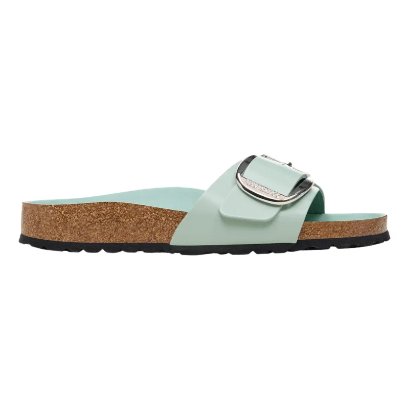 women’s slip-on loafers for easy comfort -Birkenstock Women's Madrid Big Buckle High Shine Surf Green