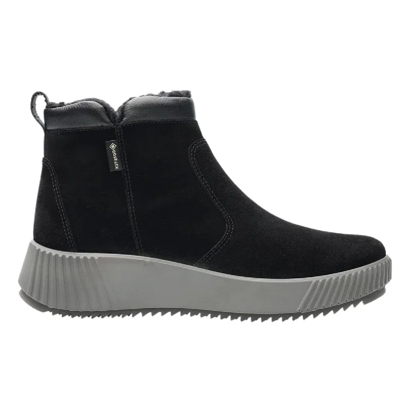 stylish women’s sneakers for daily wear -Ara Women's Dahlia Black Hydro Gore-Tex