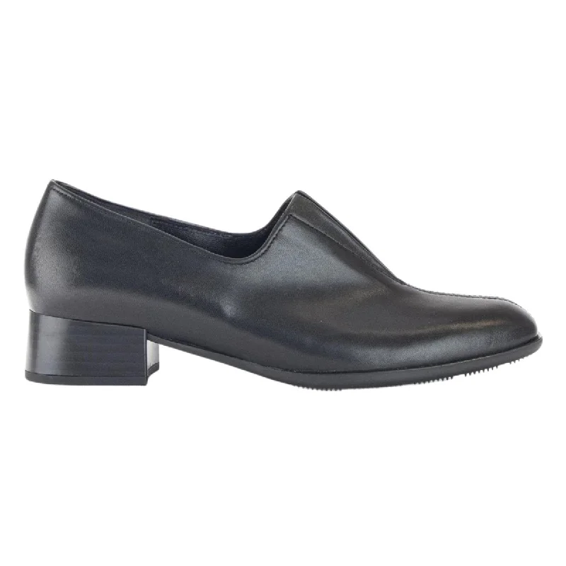 comfortable women’s loafers for office wear -Gabor Women's 55.282.27 Riff Black Nappa