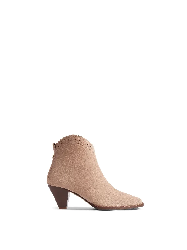 women’s comfortable flats for office wear -Regina Ankle Boot - Blush