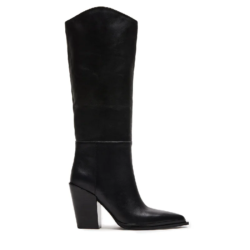 women’s formal shoes for work events -Bronty Boot BLACK LEATHER