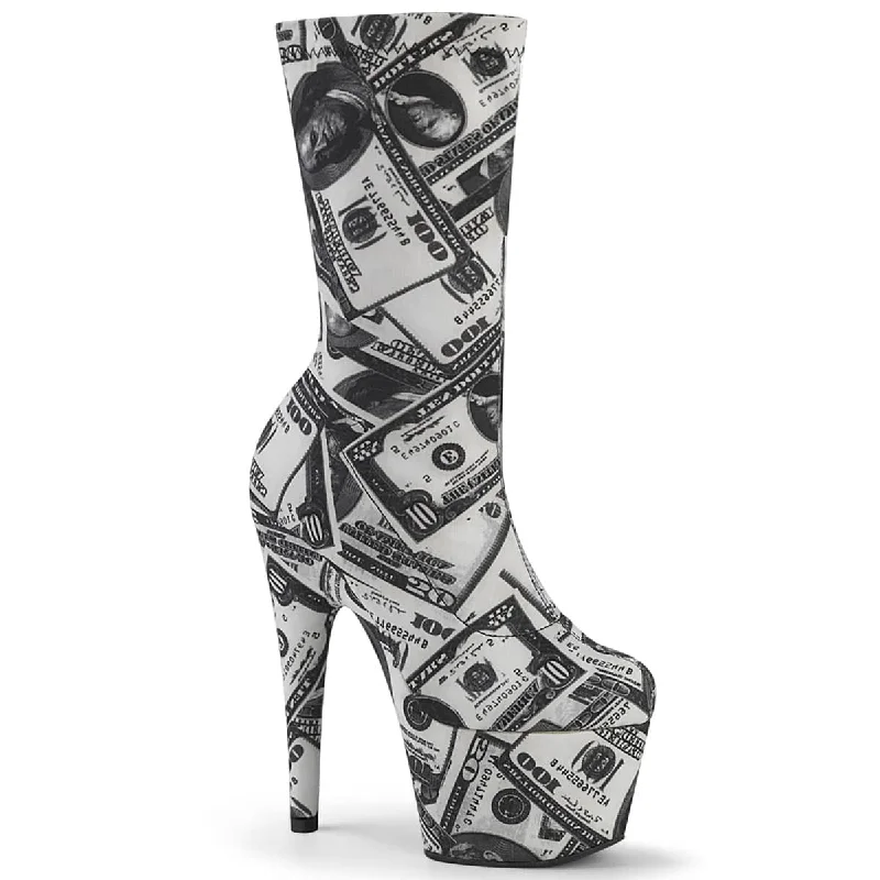 best women’s sandals for warm weather -ADORE-1002DP Black & White Calf High Boots