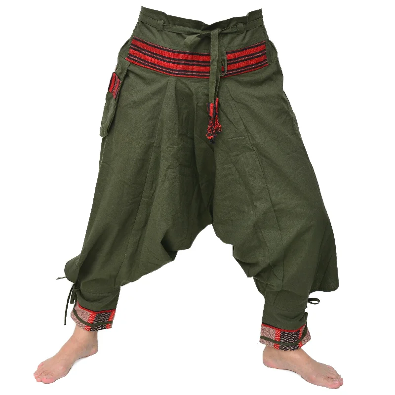 women’s fashion dresses for all occasions -Samurai Style Harem Pants Ninja Pants Men Women Olive Green