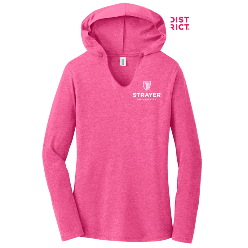 best women’s dresses for everyday wear -NEW STRAYER District ® Women’s Perfect Tri ® Long Sleeve Hoodie - Fuchsia Frost