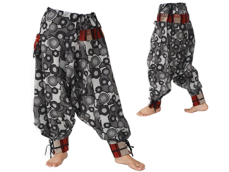 women’s trendy outerwear for 2025 -Samurai Style Harem Pants Men Women Black Grey