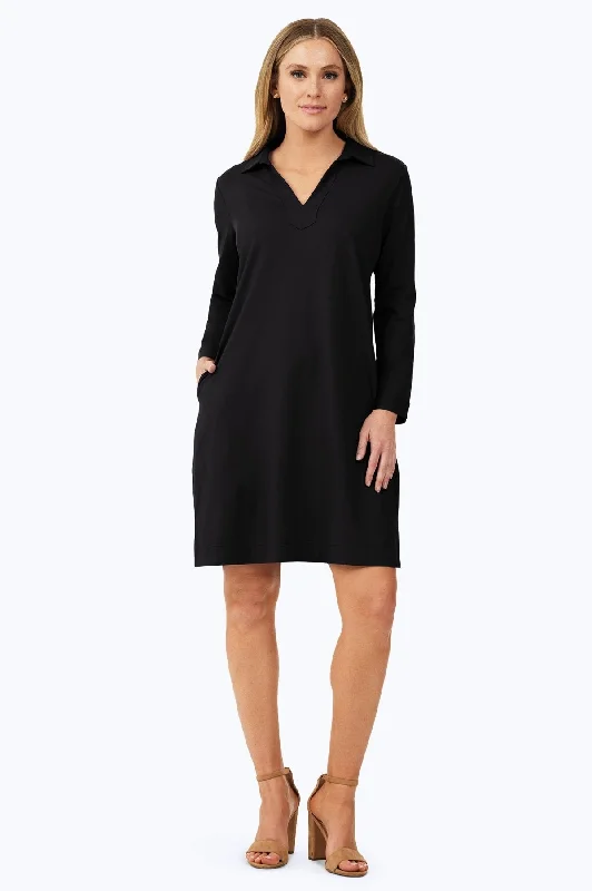 affordable women’s office dresses for work -Angel Solid Jersey Dress