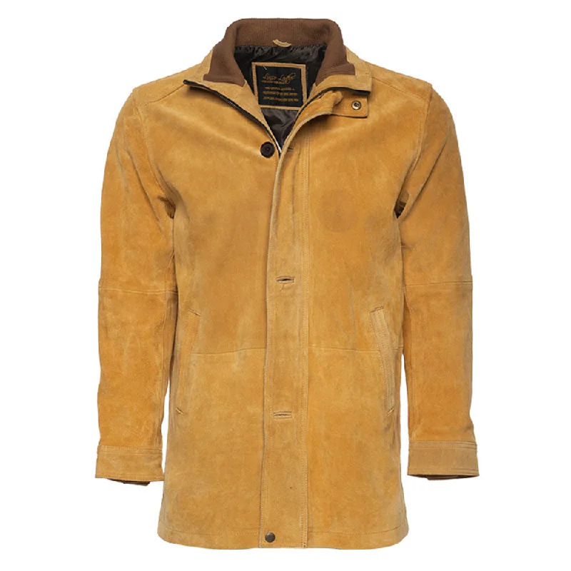 women’s soft and cozy cardigans for fall -Lincoln Tan Suede Leather driving coat