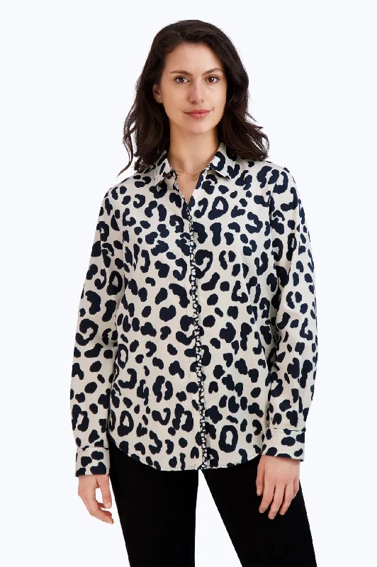 women’s dresses with satin fabrics for elegance -Charlie No Iron Cheetah Shirt