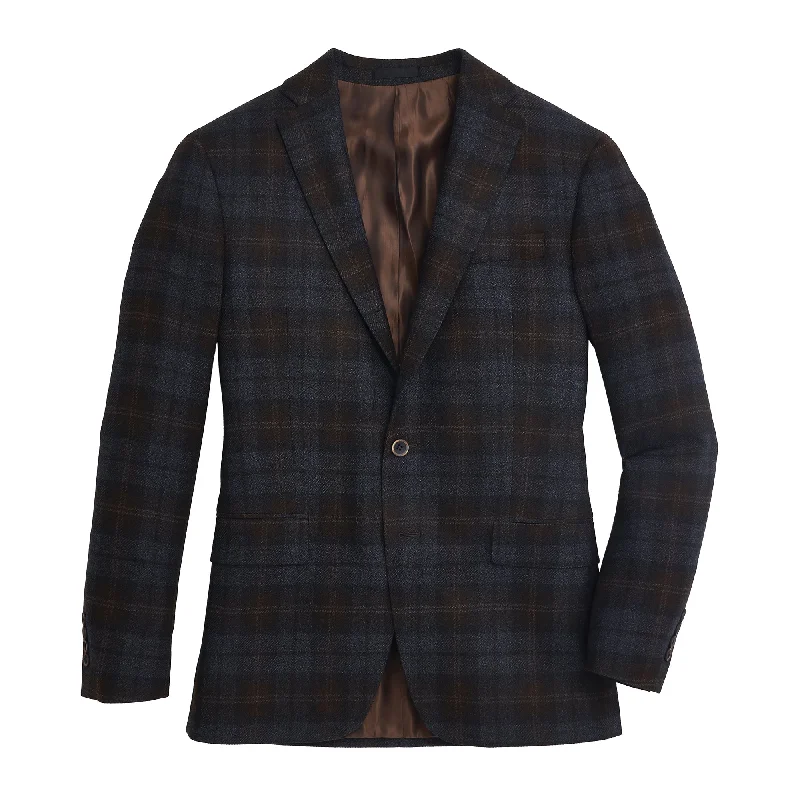 women’s warm coats for winter 2025 -Zegna Chicory Coffee Plaid Sport Coat