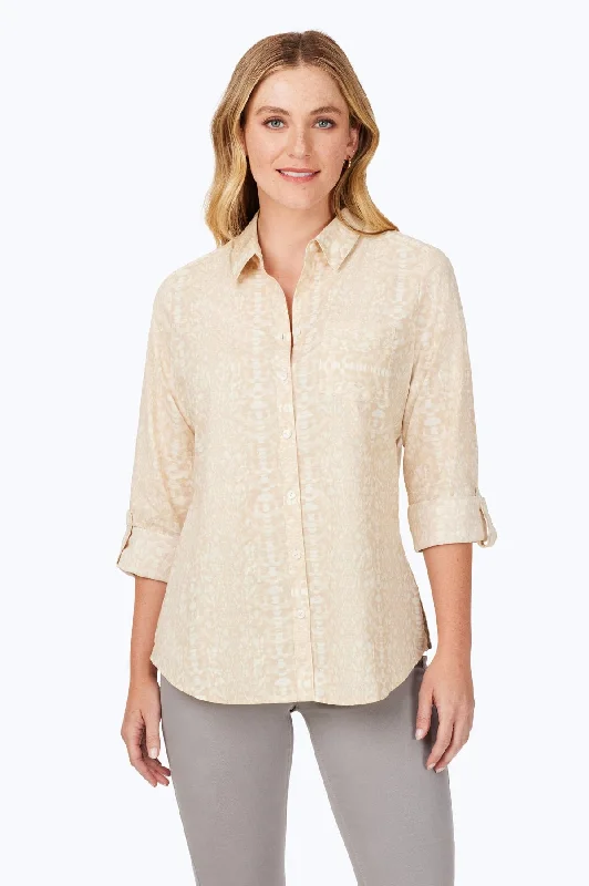 affordable women’s office dresses for work -Zoey No Iron Soft Python Shirt