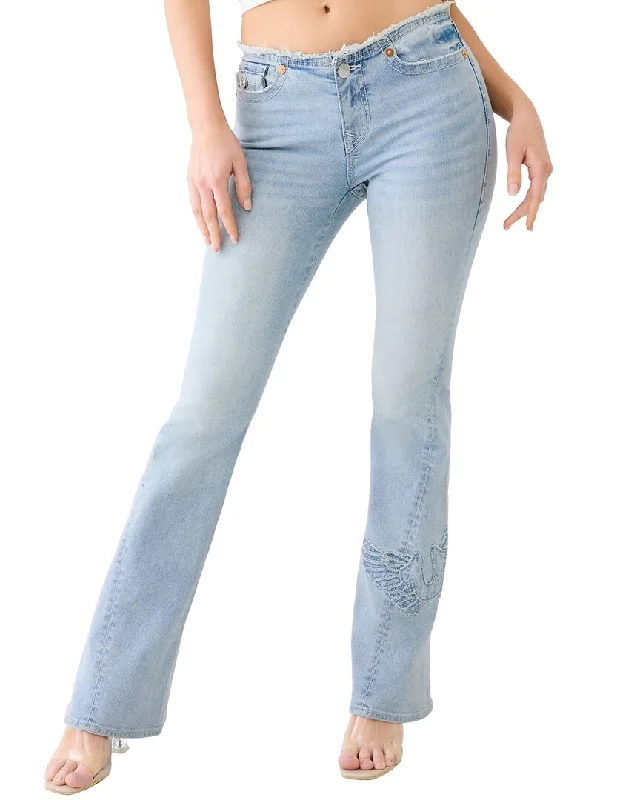 elegant women’s shirts for office wear -True Religion Lucerne Wing Joey Low Rise Flare Jean