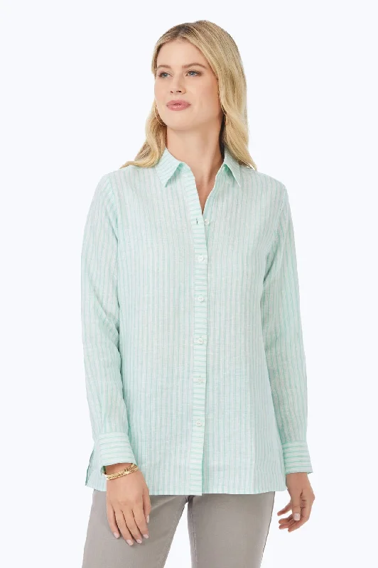 Sea Mist Linen Stripe