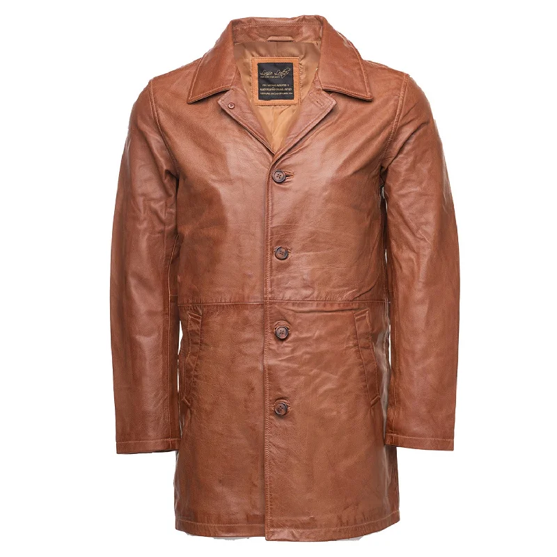 women’s soft and cozy cardigans for fall -Logan English tan leather trench coat