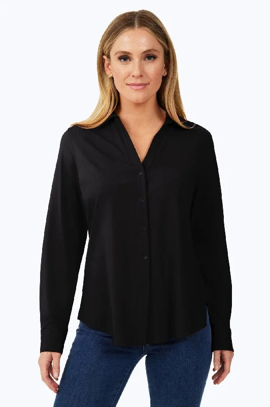 comfortable women’s tunic tops for fall -Mary Solid Jersey Shirt