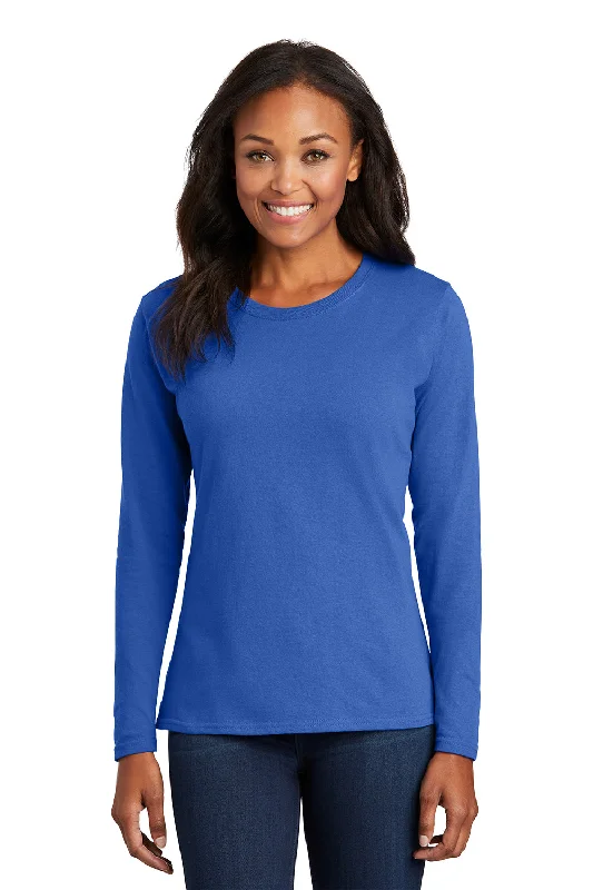 women’s dress shoes for special occasions -Port & Company Womens Core Long Sleeve Crewneck T-Shirt - Royal Blue