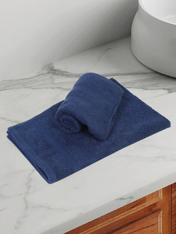 women’s chic jackets for fall style -Navy Hand Towel