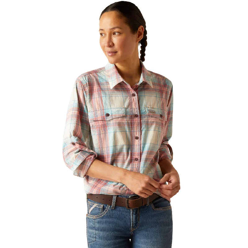 women’s comfortable dresses for workwear -Ariat Women's Rebar Made Tough DuraStretch Work Shirt