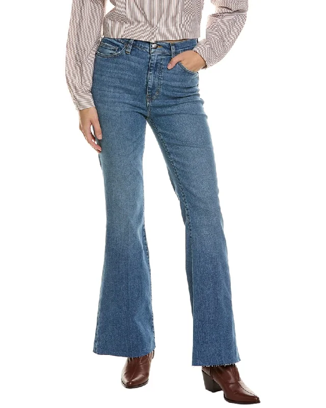 cozy women’s knit sweaters for cold weather -FRAME Denim Le Easy Raw Fray Bixby Flare Jean