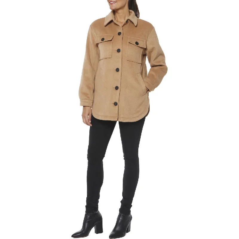 best women’s coats for winter cold -Sanctuary Women's Wool Blend Winter Trucker Coat