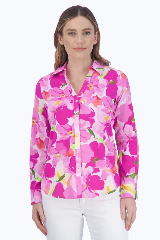 women’s casual jackets for fall and winter -Mary No Iron Large Floral Shirt