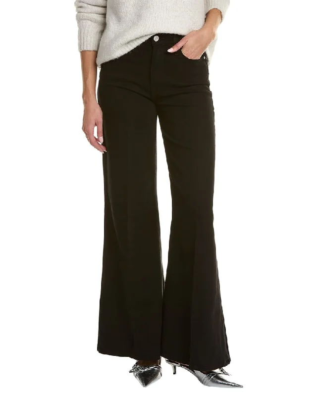 affordable women’s dress pants for work -FRAME Denim Le Pixie Film Noir Palazzo Flare Jean