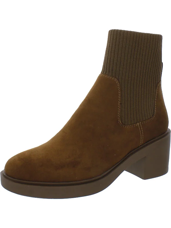 affordable women’s winter boots -Faria Womens Suede Ankle Chelsea Boots