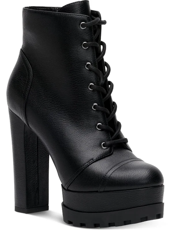 women’s dress shoes for special occasions -Imala Womens Faux Leather Ankle Combat & Lace-up Boots