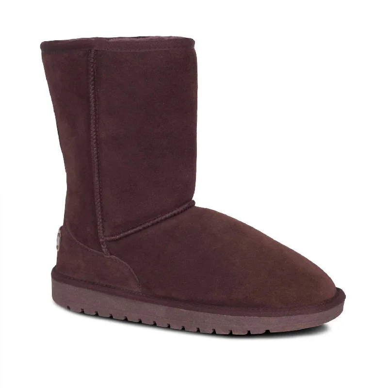 women’s designer boots for winter 2025 -Ladies - 9" Sheepskin Boots In Chocolate