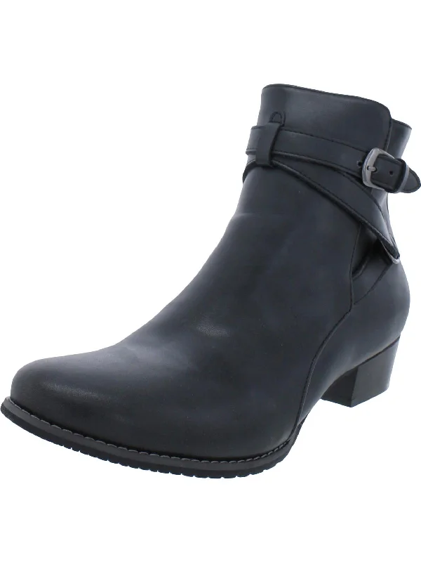 women’s winter boots for snowstorms -Laura Womens Zipper Round Toe Ankle Boots