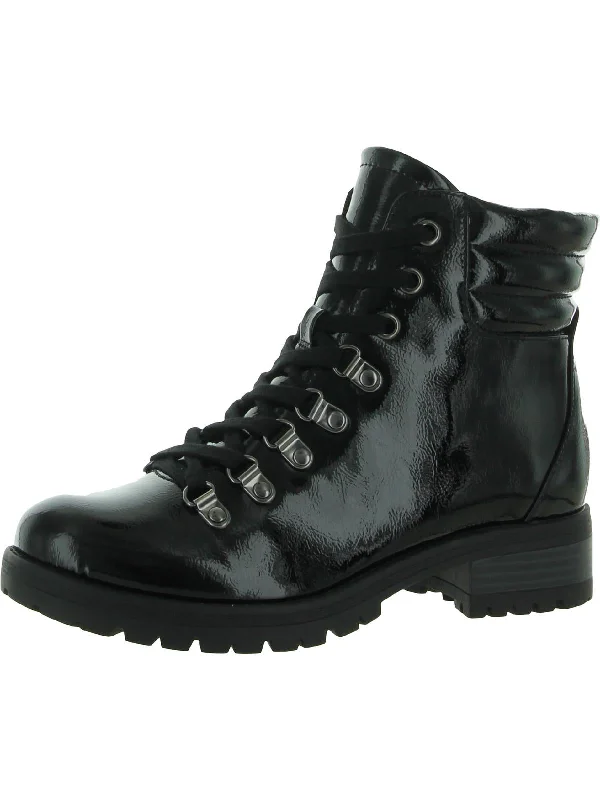 women’s dress boots for formal events -Other Side Womens Vegan Leather Ankle Combat & Lace-up Boots