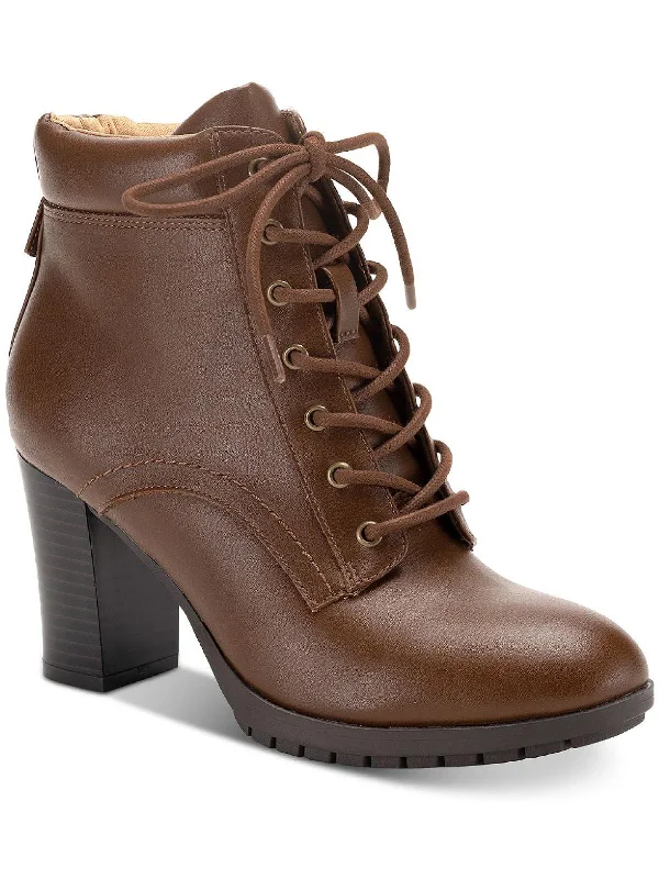 chic women’s sneakers for casual work attire -Womens Faux Leather Ankle Ankle Boots