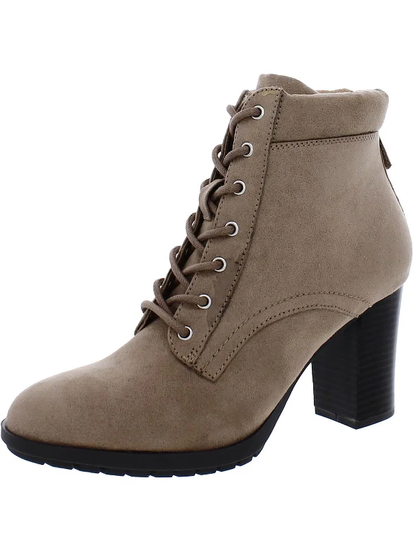 women’s stylish sneakers for active lifestyles -Womens Faux Suede Almond Toe Booties