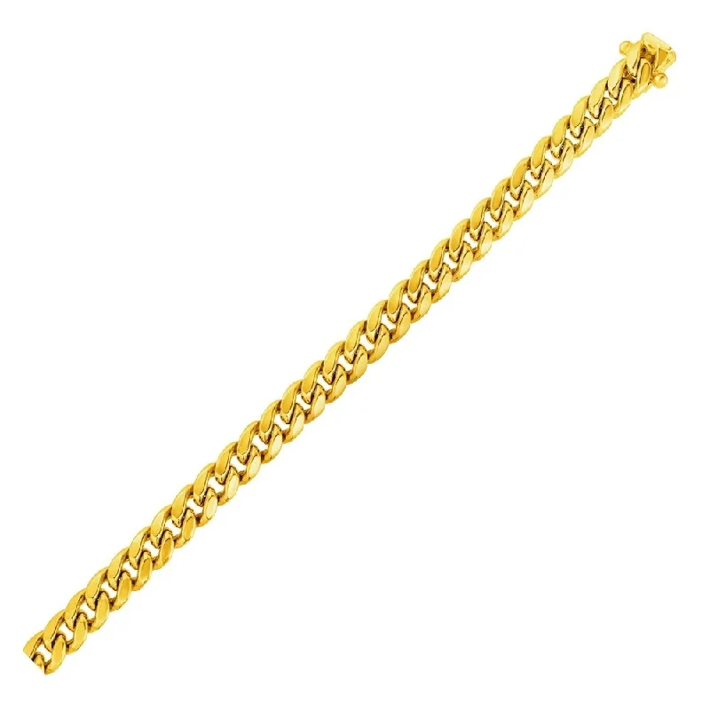 stylish women’s earrings for a statement look -6.1mm 14k Yellow Gold Semi Solid Miami Cuban Bracelet