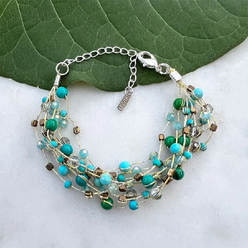 women’s statement jewelry for bold outfits -Floating Bracelet - Turquoise, Thailand