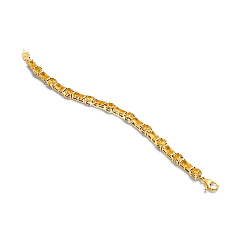 custom women’s bracelets with meaningful charms -Roi Soleil Bracelet Yellow Gold - Citrine