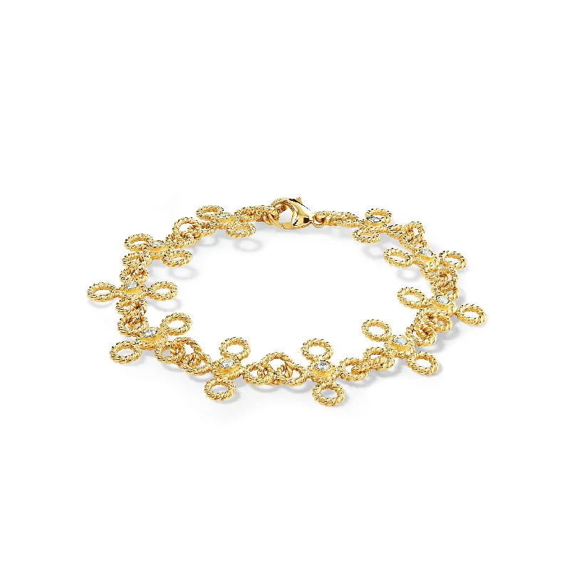 elegant women’s necklace sets for special occasions -Salvavida Bracelet Yellow Gold - Diamond