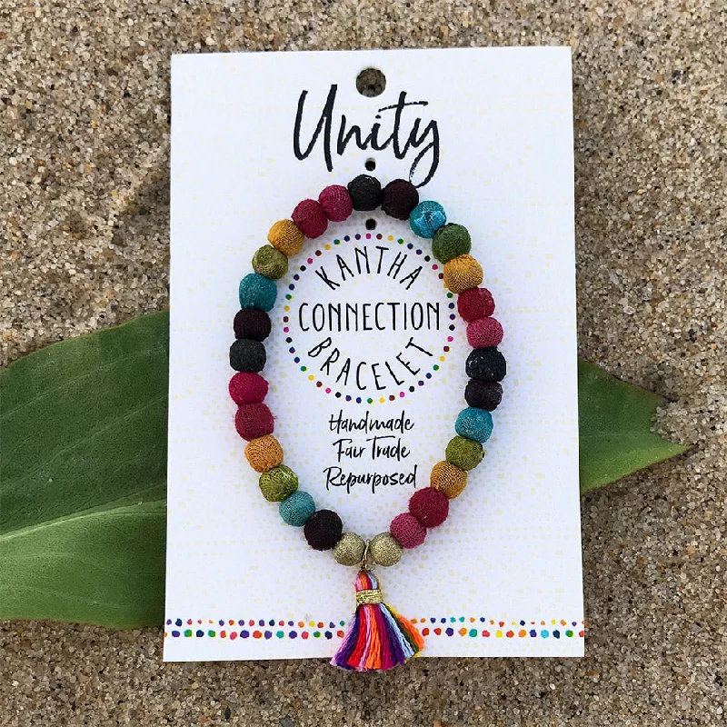 personalized women’s jewelry for birthdays -Unity Recycled Rainbow Bracelet, India