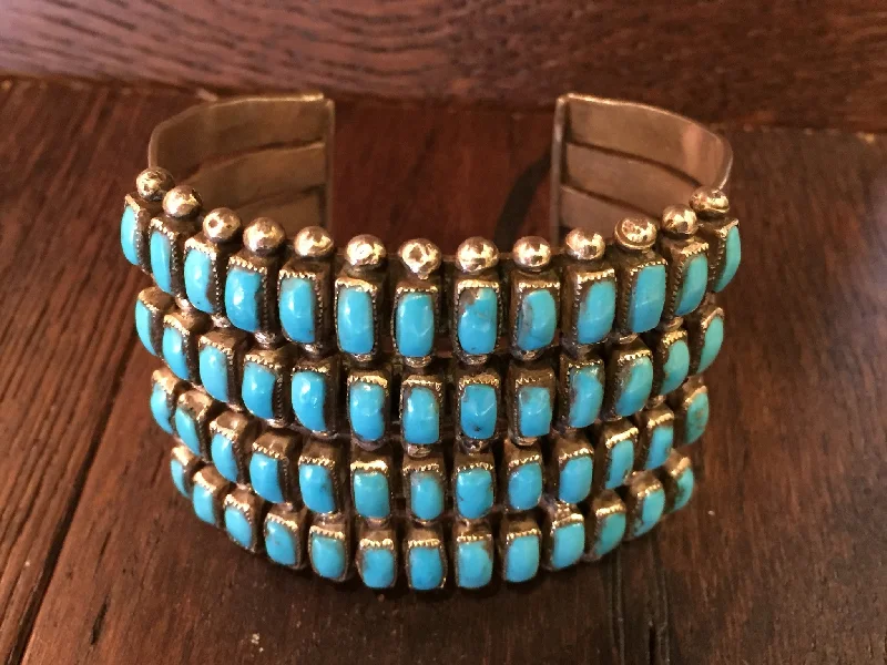 best jewelry for women’s special occasions -Zuni four row turquoise rectangles