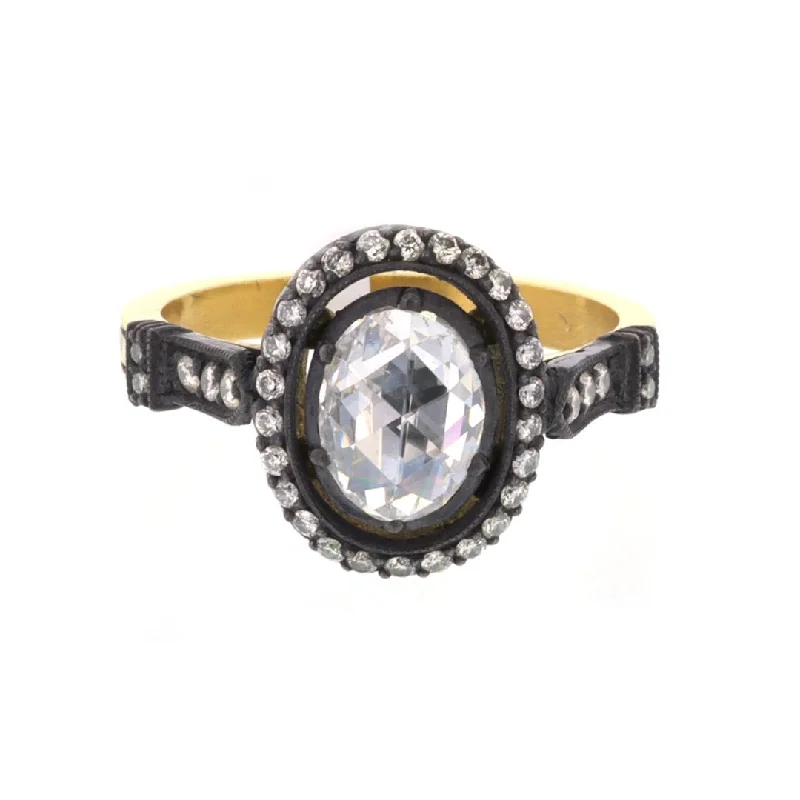 women’s colorful gemstone rings for bold style -1.24 ct Diamond with a 0.28 Diamond Halo Ring